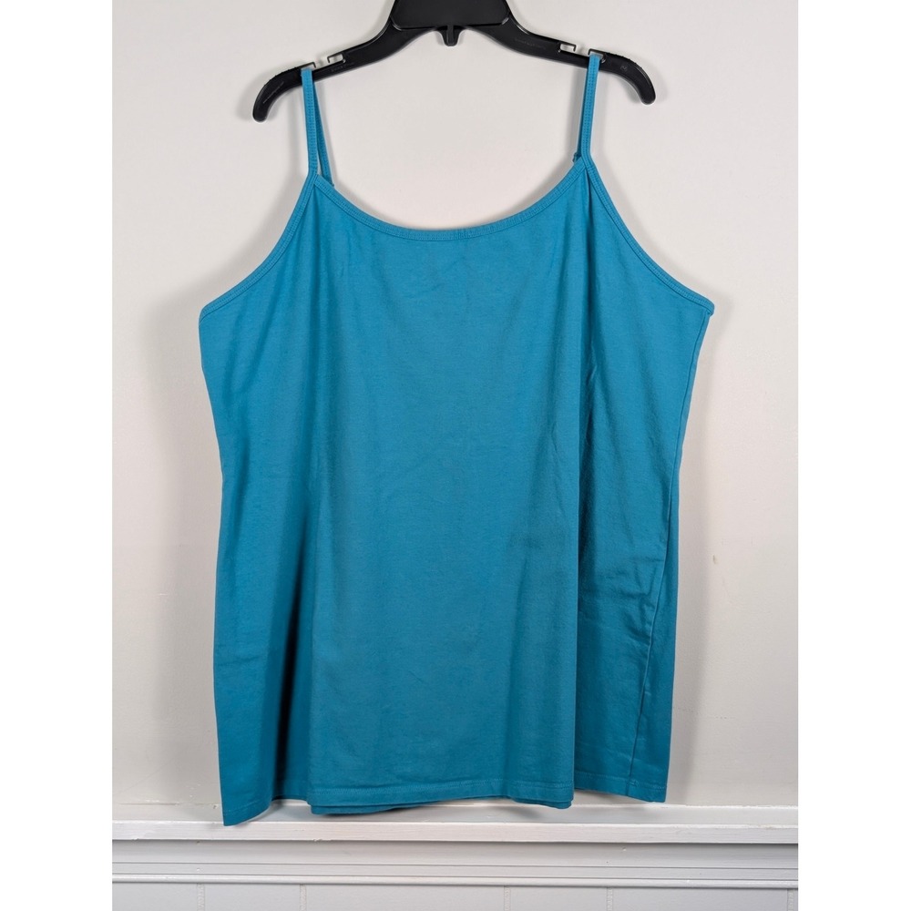 Torrid Womens Turquoise Blue Tank Top Cami Cotton Spandex Adjustable Plus 4X